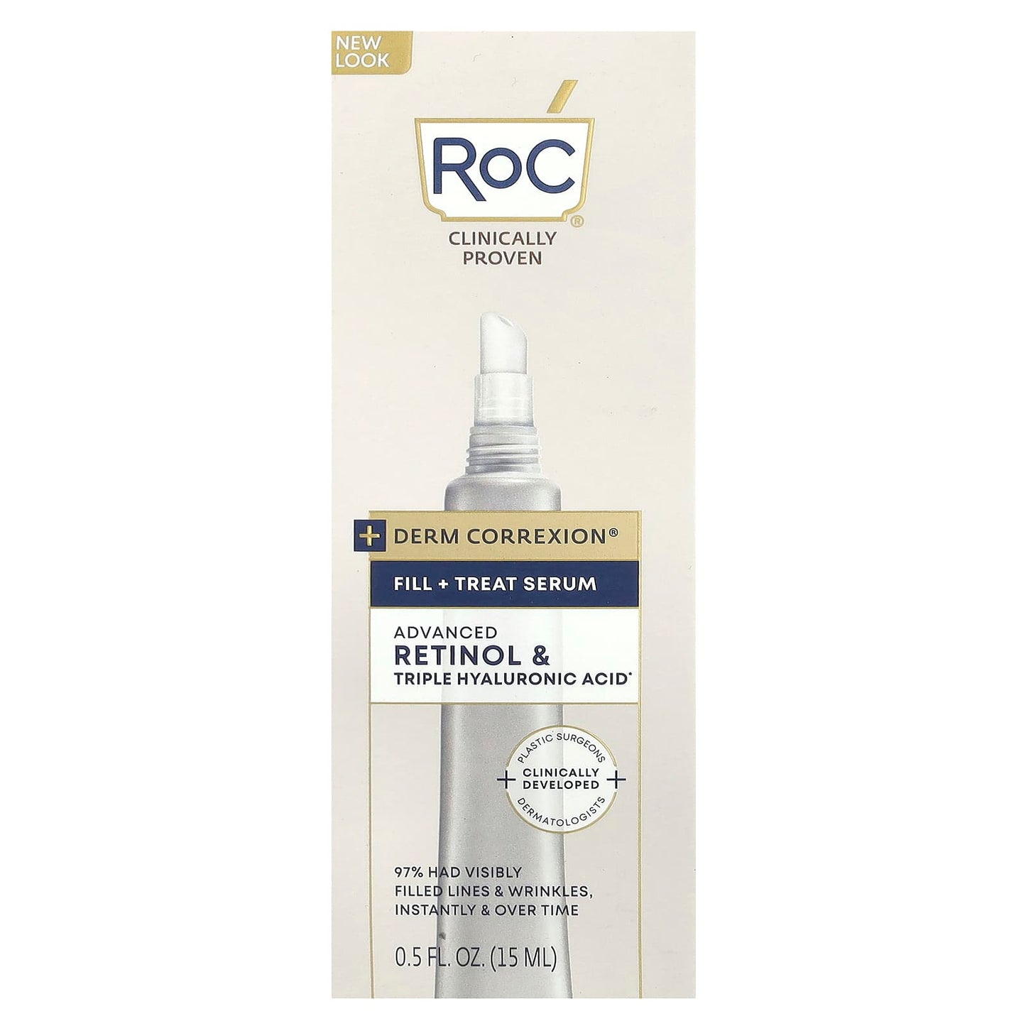 RoC, Derm Correxion®, Fill + Treat Serum, Advanced Retinol & Triple Hyaluronic Acid, 0.5 fl oz (15 ml) - Image 2