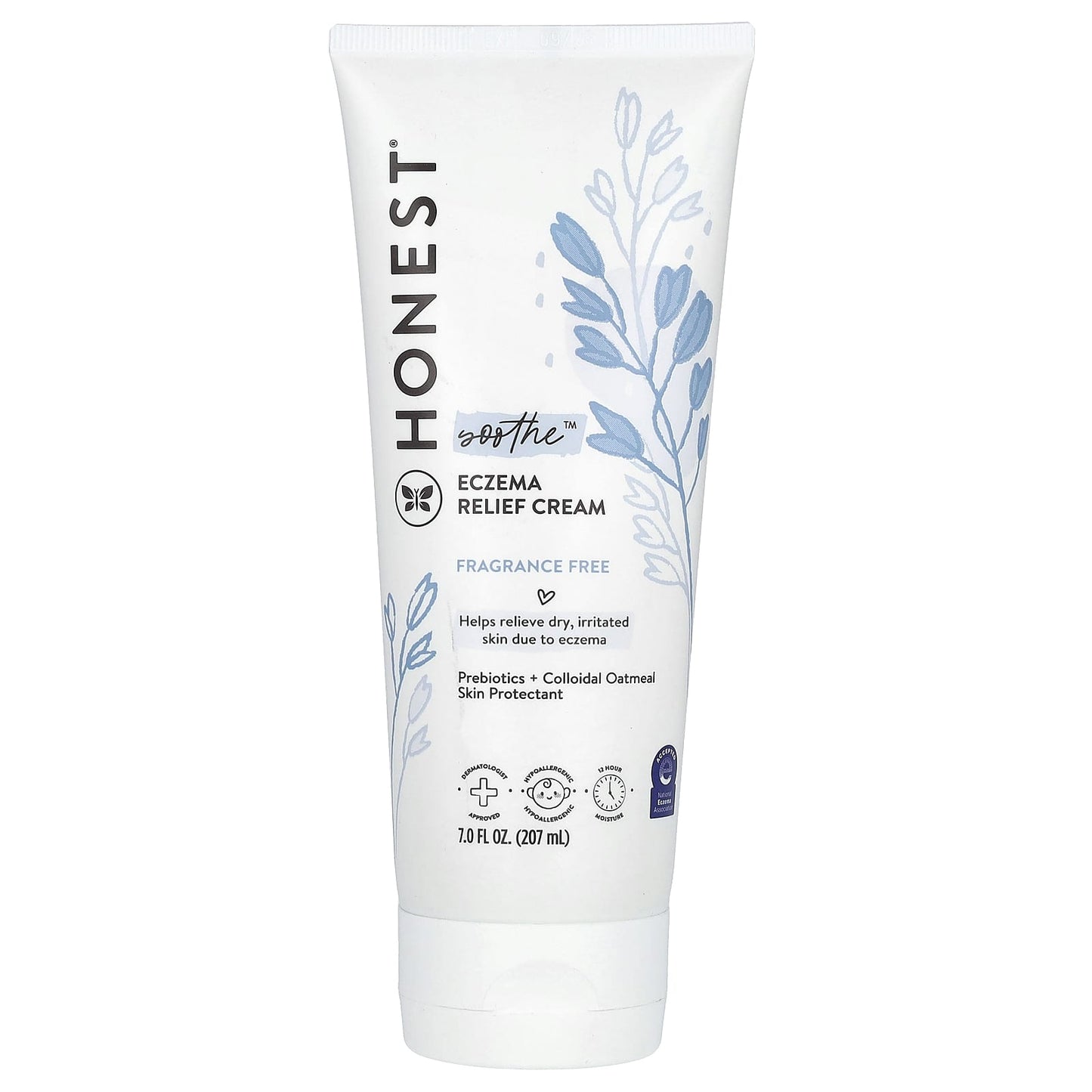 The Honest Company, Soothe Eczema Relief Cream, Fragrance Free, 7 fl oz (207 ml) - Image 1