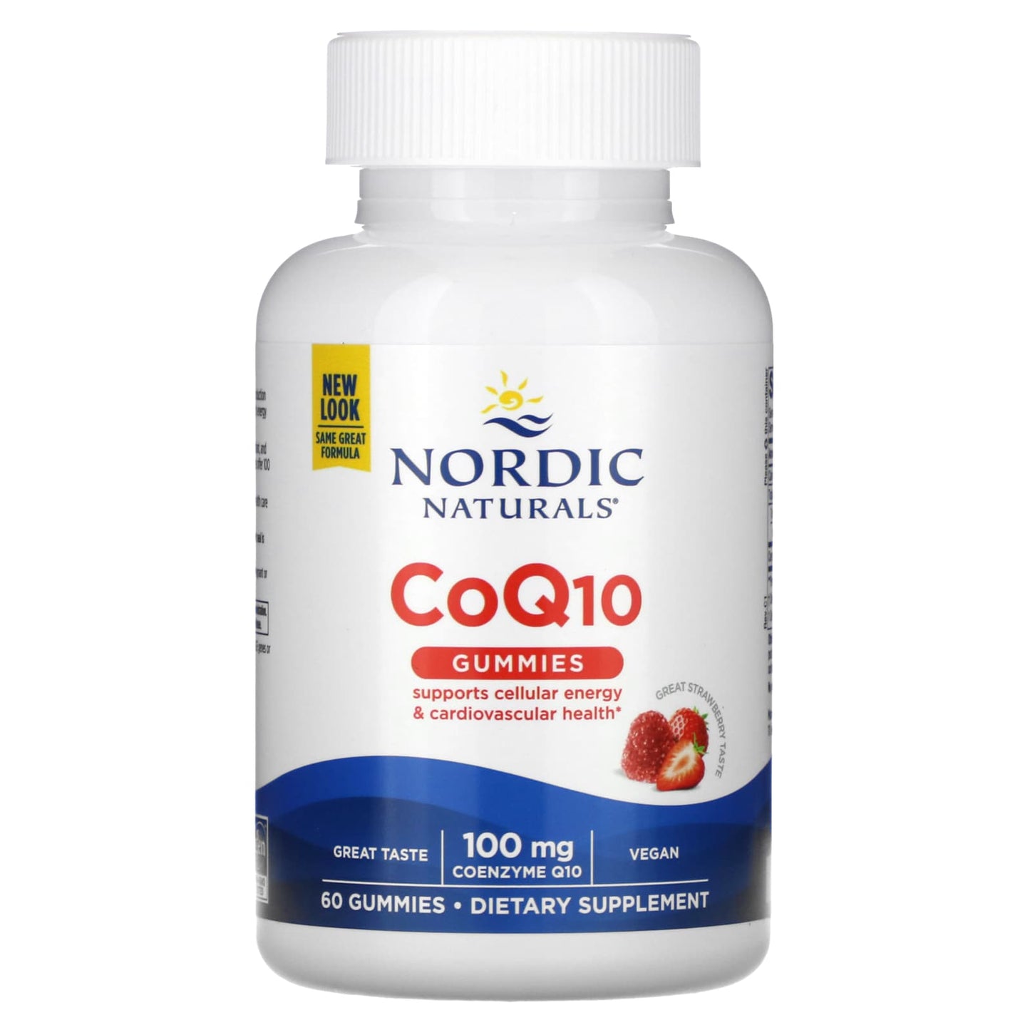 Nordic Naturals, CoQ10 Gummies, Strawberry, 100 mg, 60 Gummies - Image 1