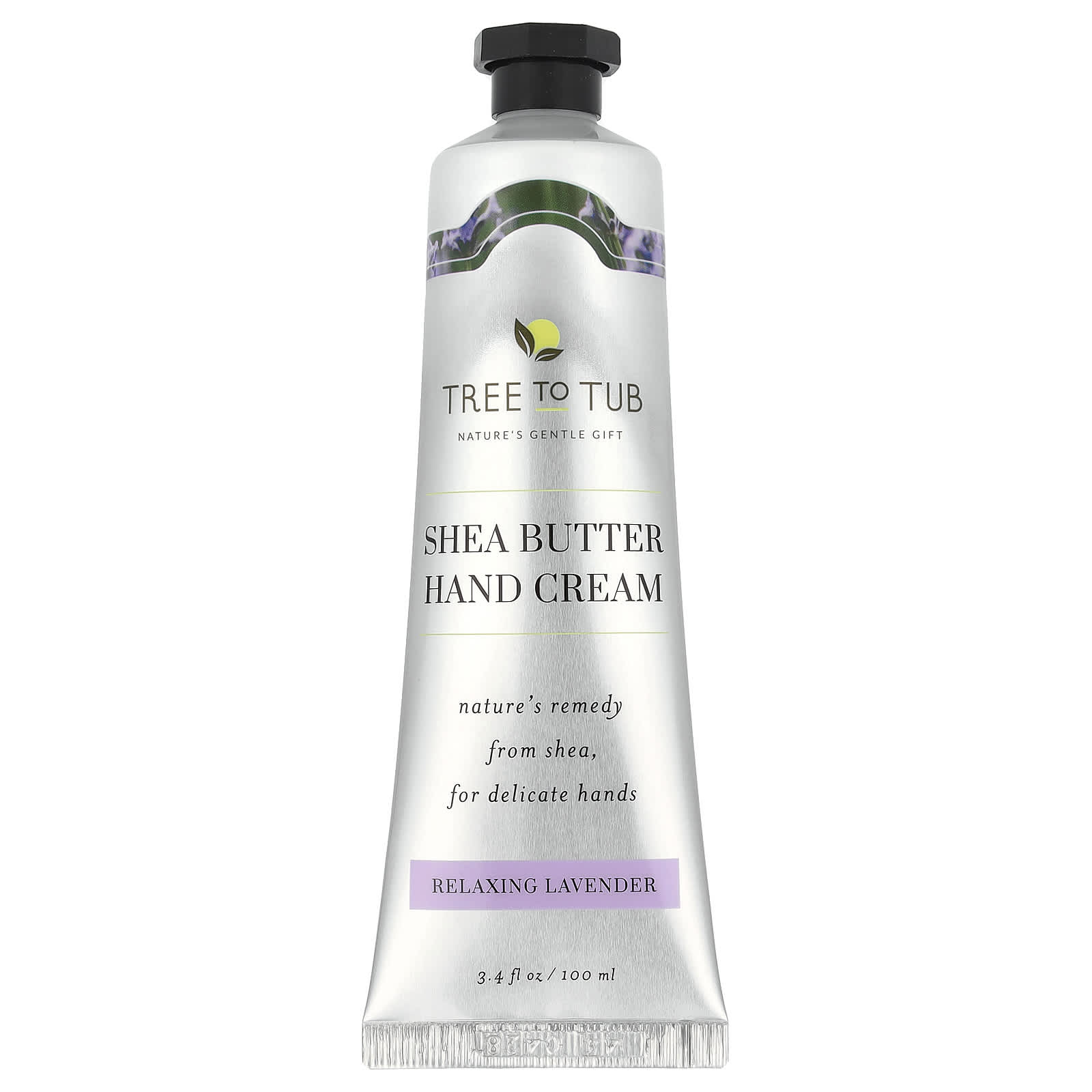 Tree To Tub, Shea Butter Hand Cream, Relaxing Lavender, 3.4 fl oz (100 ml) - Image 1
