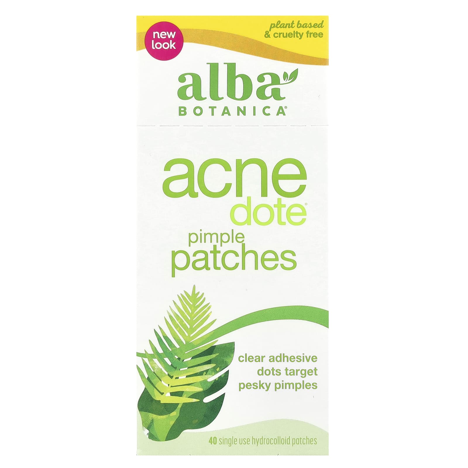 Acne Dote Pimple Patches by Alba Botanica - Hydrocolloid Spot Treatments - Image 1