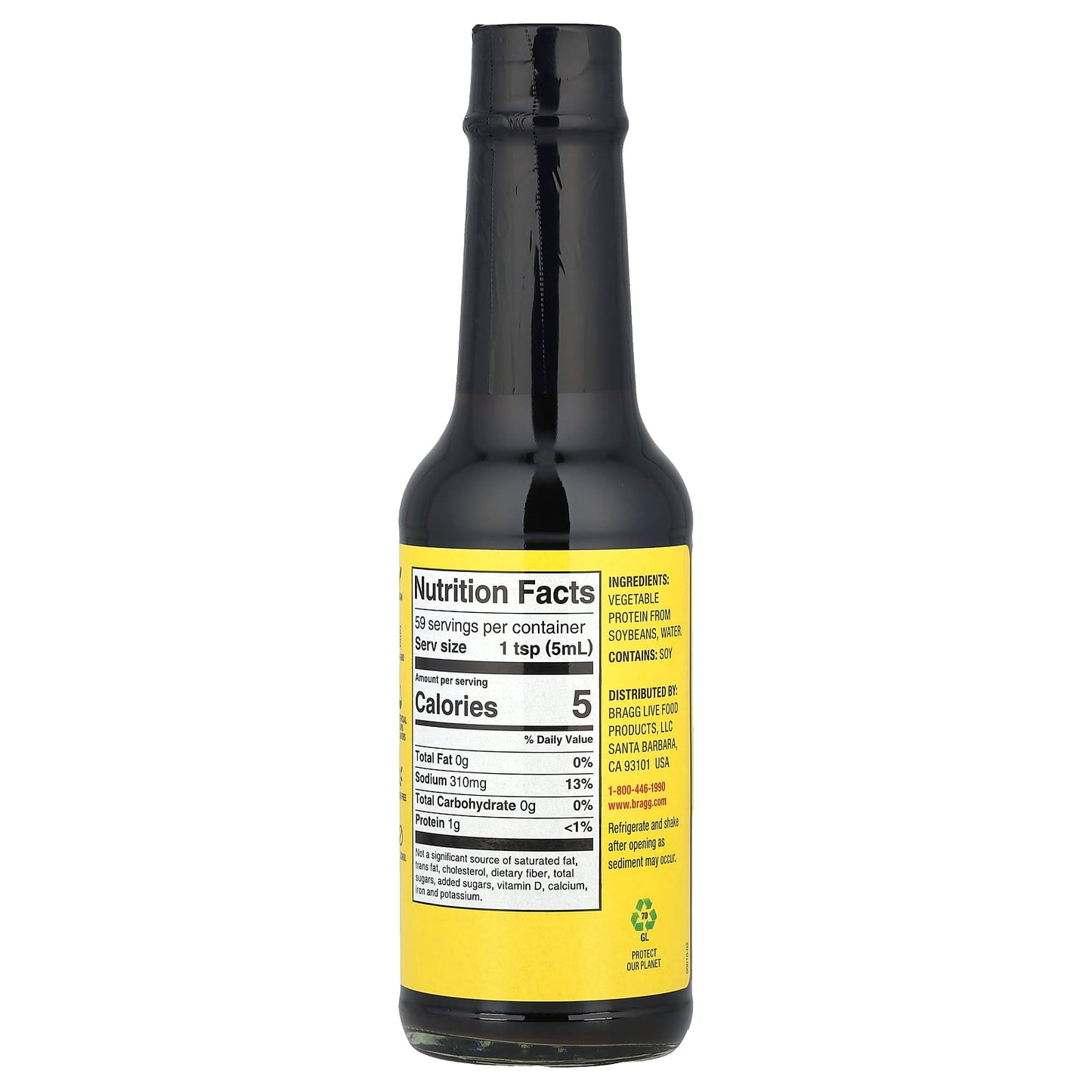 Bragg Liquid Aminos Soy Protein Seasoning 10 fl oz, Gluten Free, Vegan - Image 2