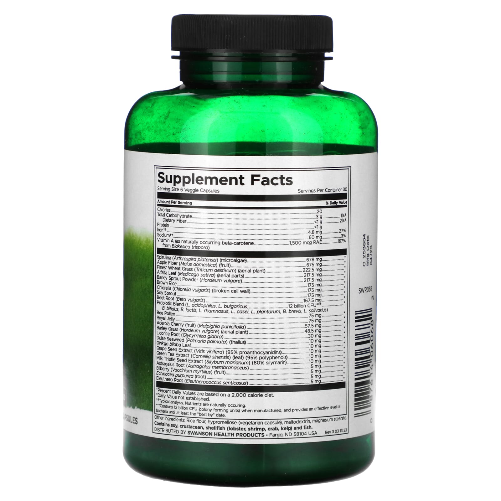 Swanson, Green Max, 180 Veggie Capsules - Image 2