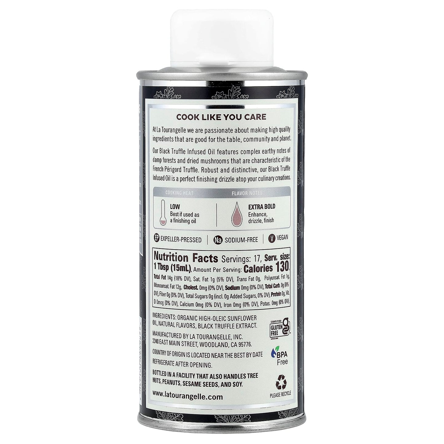 La Tourangelle, Infused Black Truffle Oil, 8.45 fl oz (250 ml) - Image 2