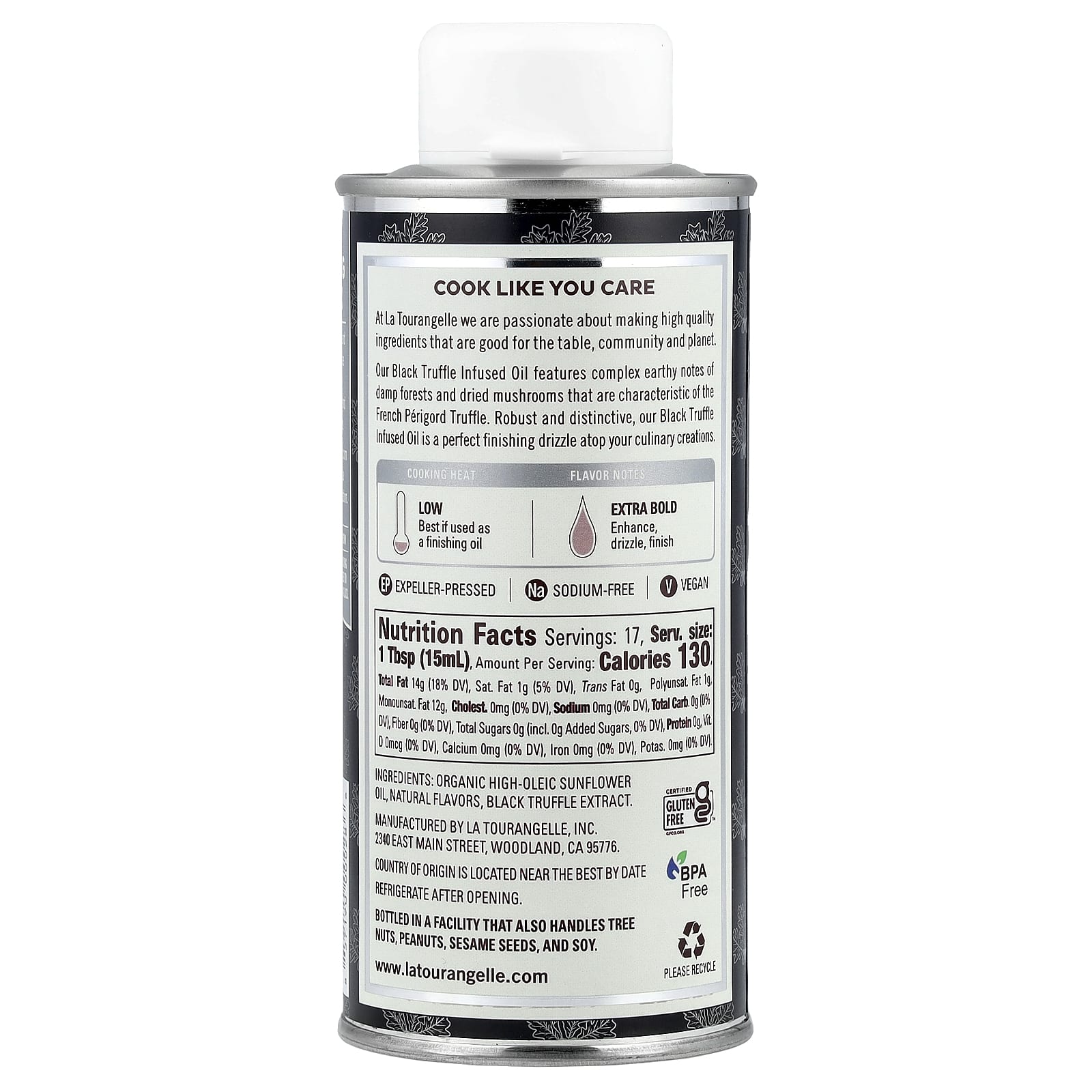 La Tourangelle, Infused Black Truffle Oil, 8.45 fl oz (250 ml) - Image 2
