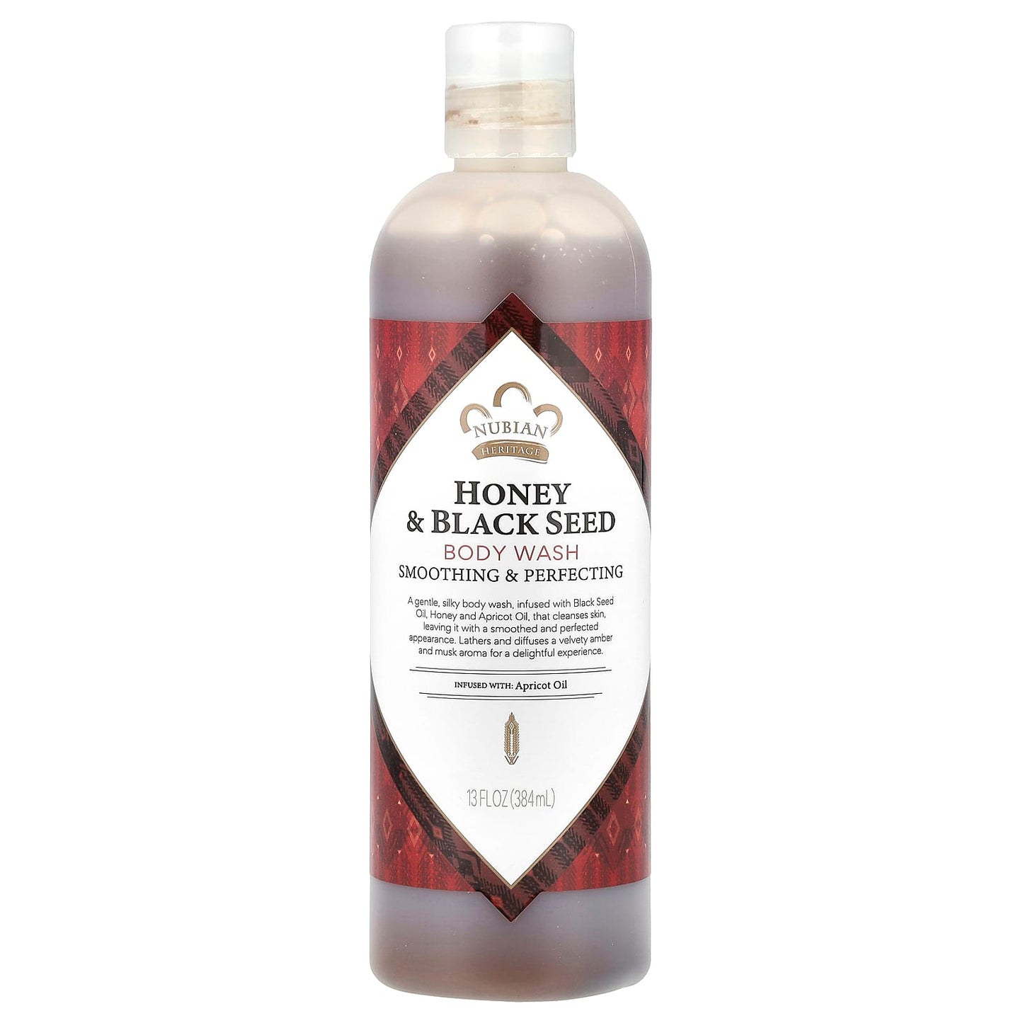 Nubian Heritage, Body Wash, Honey & Black Seed, 13 fl oz (384 ml) - Image 1