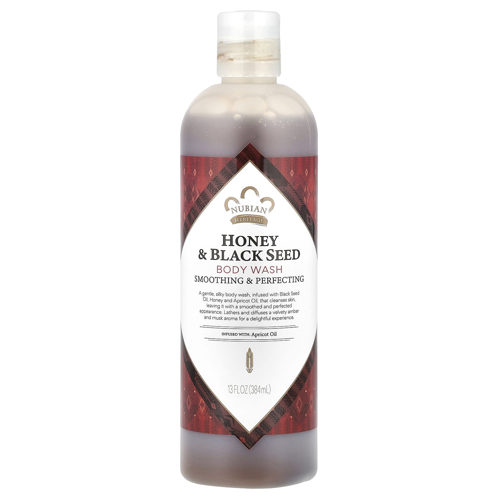 Nubian Heritage, Body Wash, Honey & Black Seed, 13 fl oz (384 ml) - Image 1