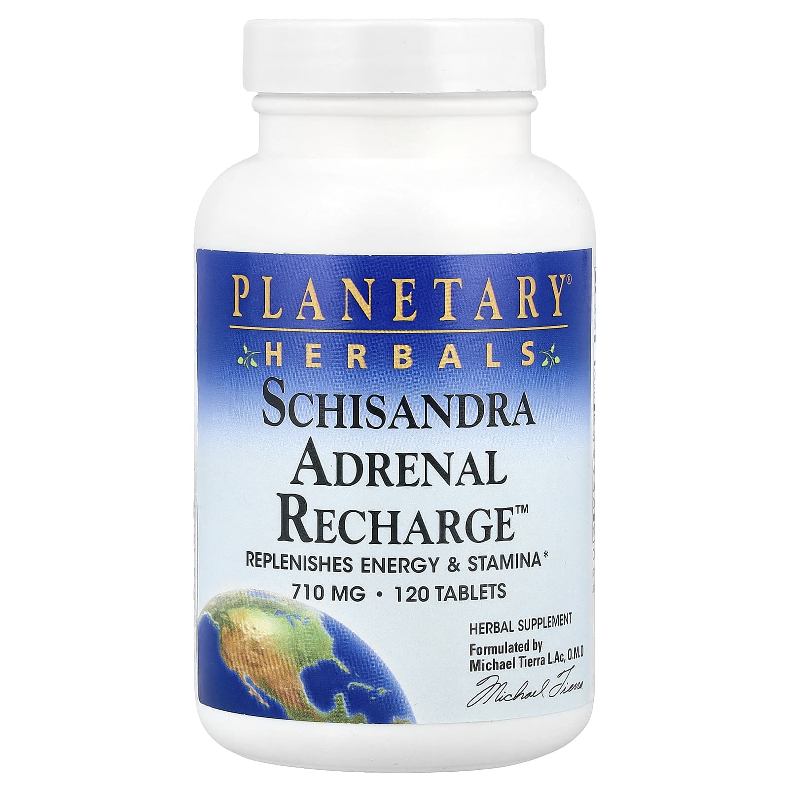 Planetary Herbals, Schisandra Adrenal Recharge™, 120 Tablets - Image 1
