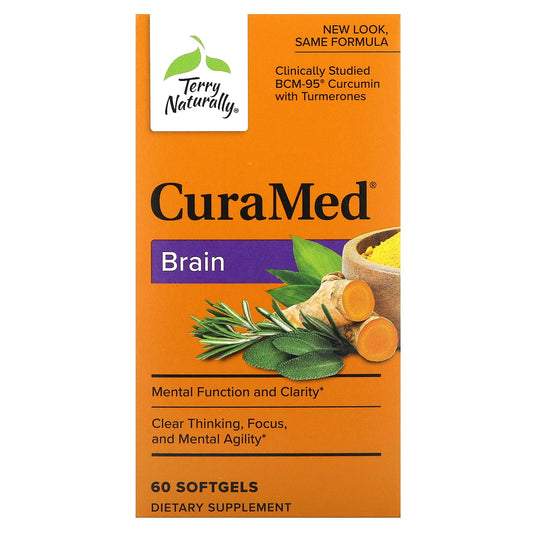 Terry Naturally, CuraMed, Brain, 60 Softgels - Image 1
