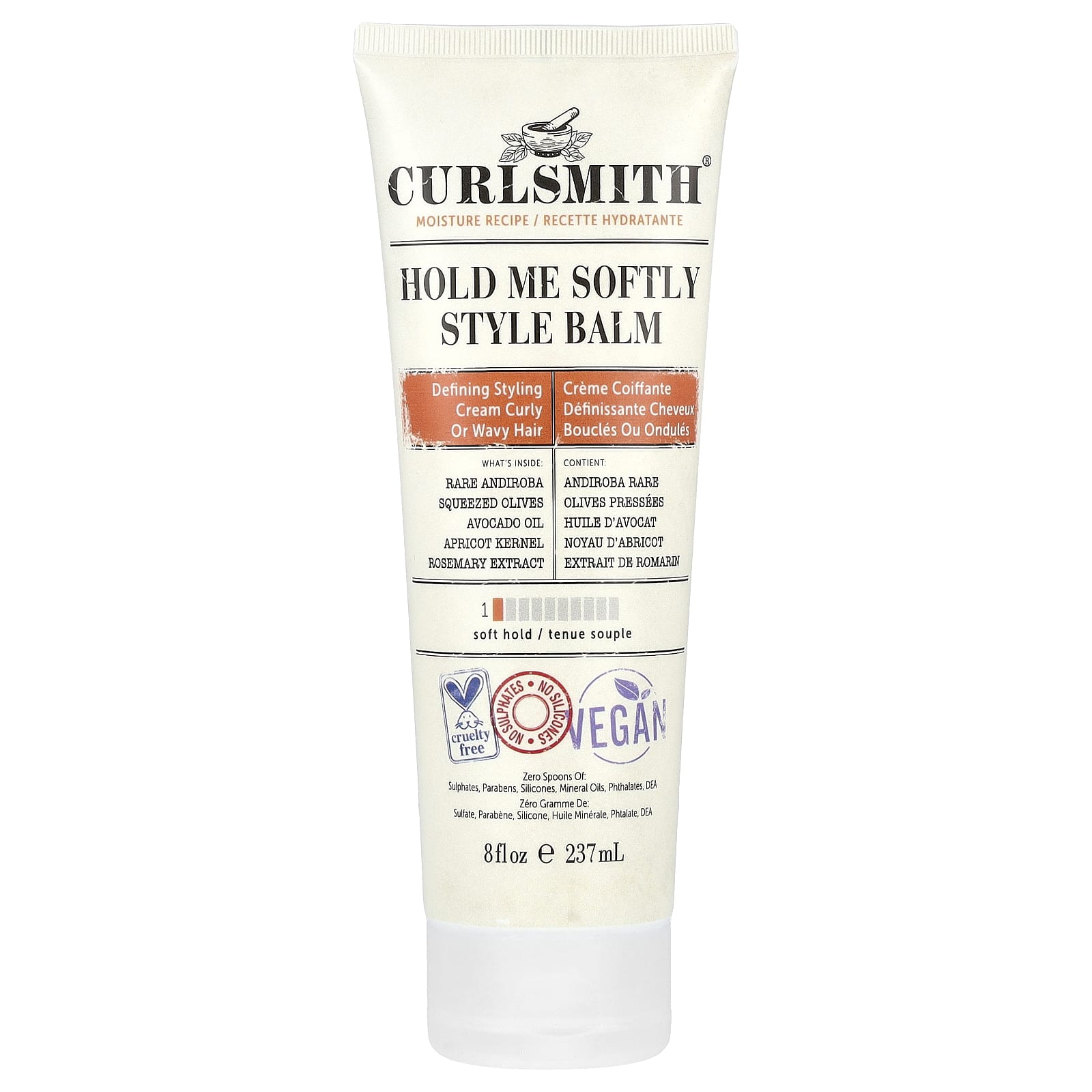 Curlsmith Hold Me Softly Style Balm for Moisturized Curls, 8 fl oz - Image 1