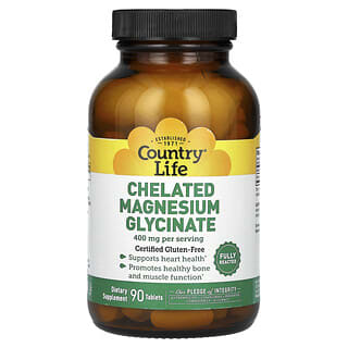 Country Life Magnesium Glycinate 90 Tablets for Relaxation & Energy