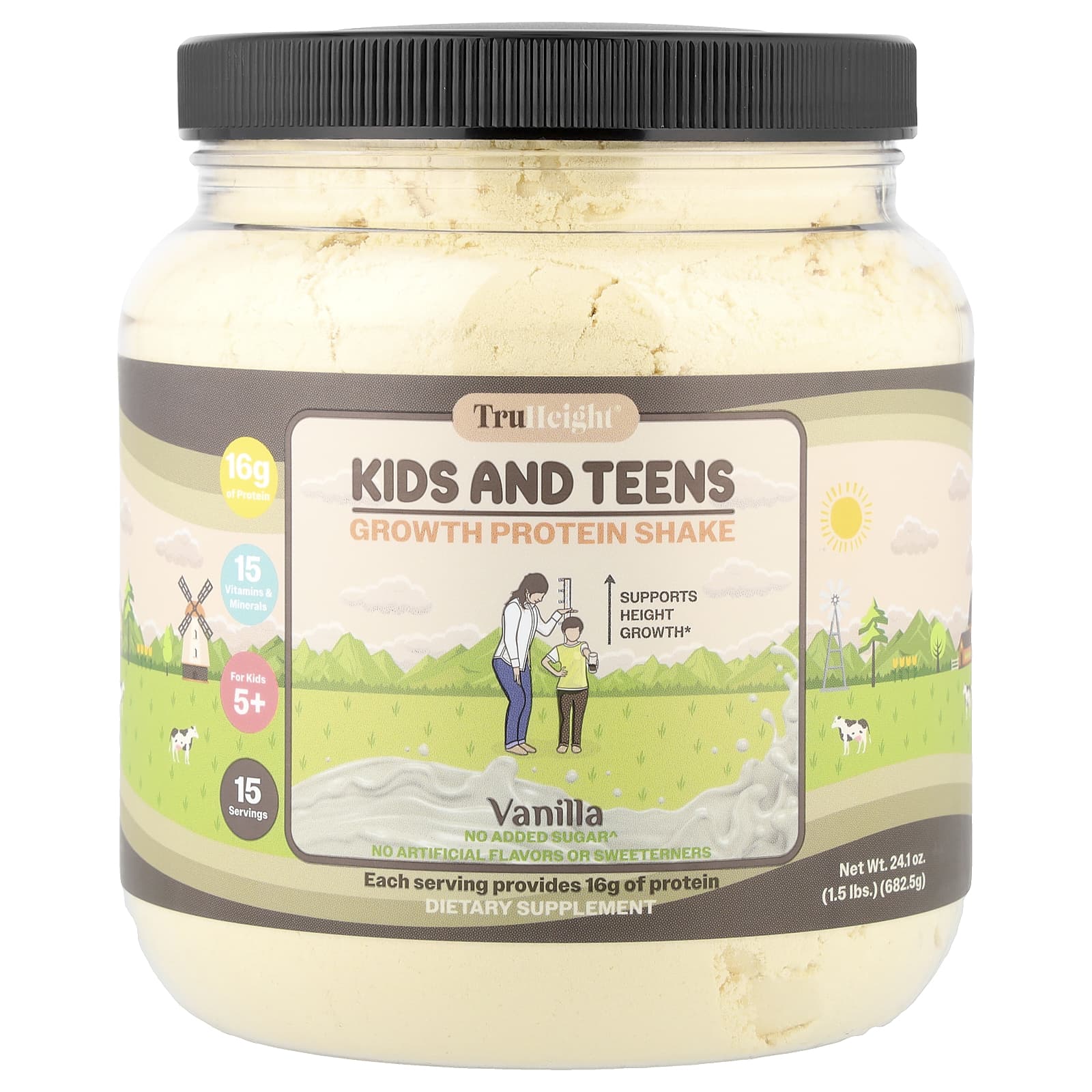 TruHeight, Growth Protein Shake, For Kids 5+, Vanilla, 1.5 lbs (682.5 g) - Image 1