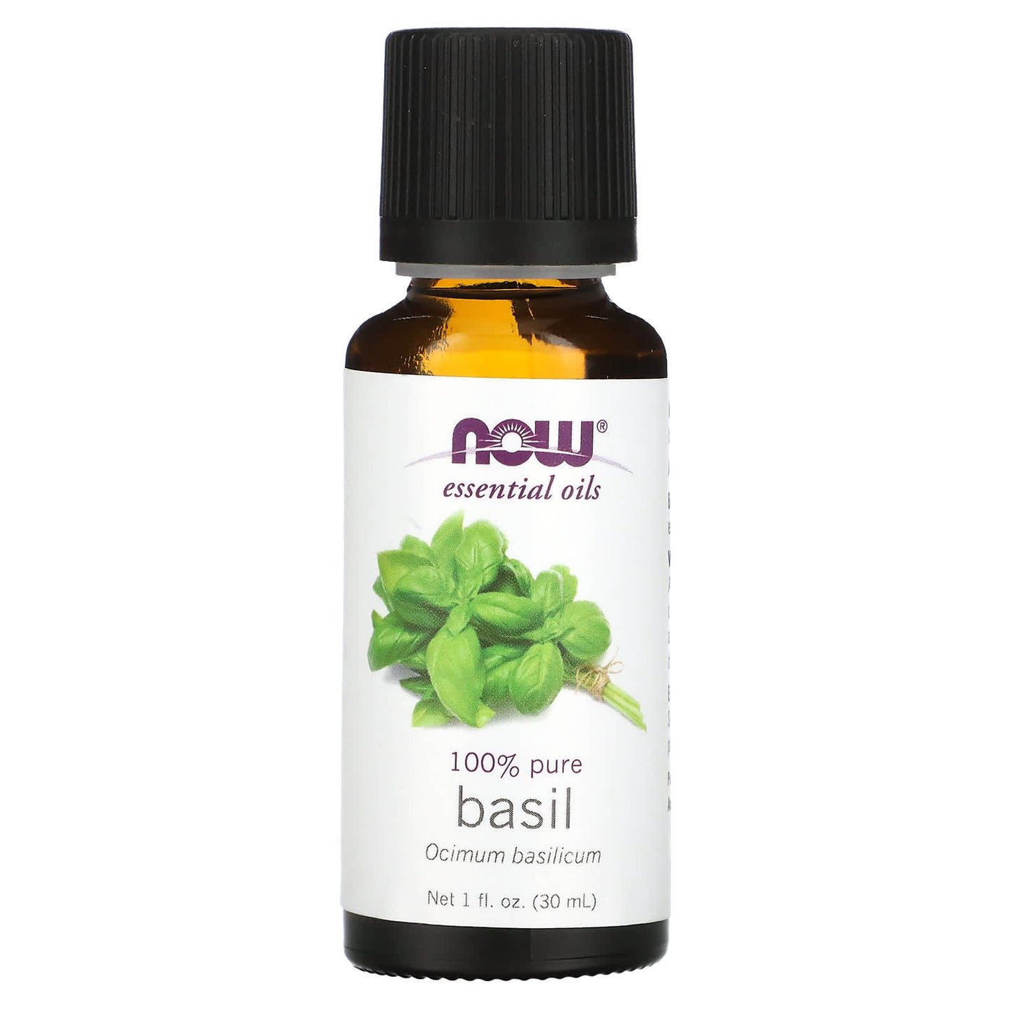 NOW Foods, Essential Oils, Basil, 1 fl oz (30 ml) - Image 1