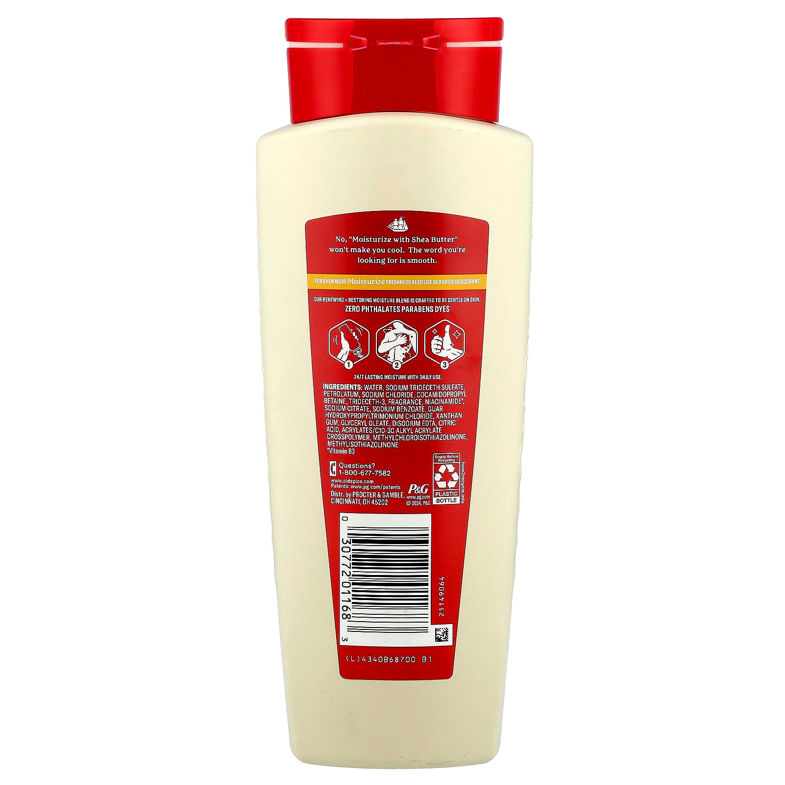 Old Spice, Body Wash, Moisturize, Shea Butter, 18 fl oz (532 ml) - Image 2