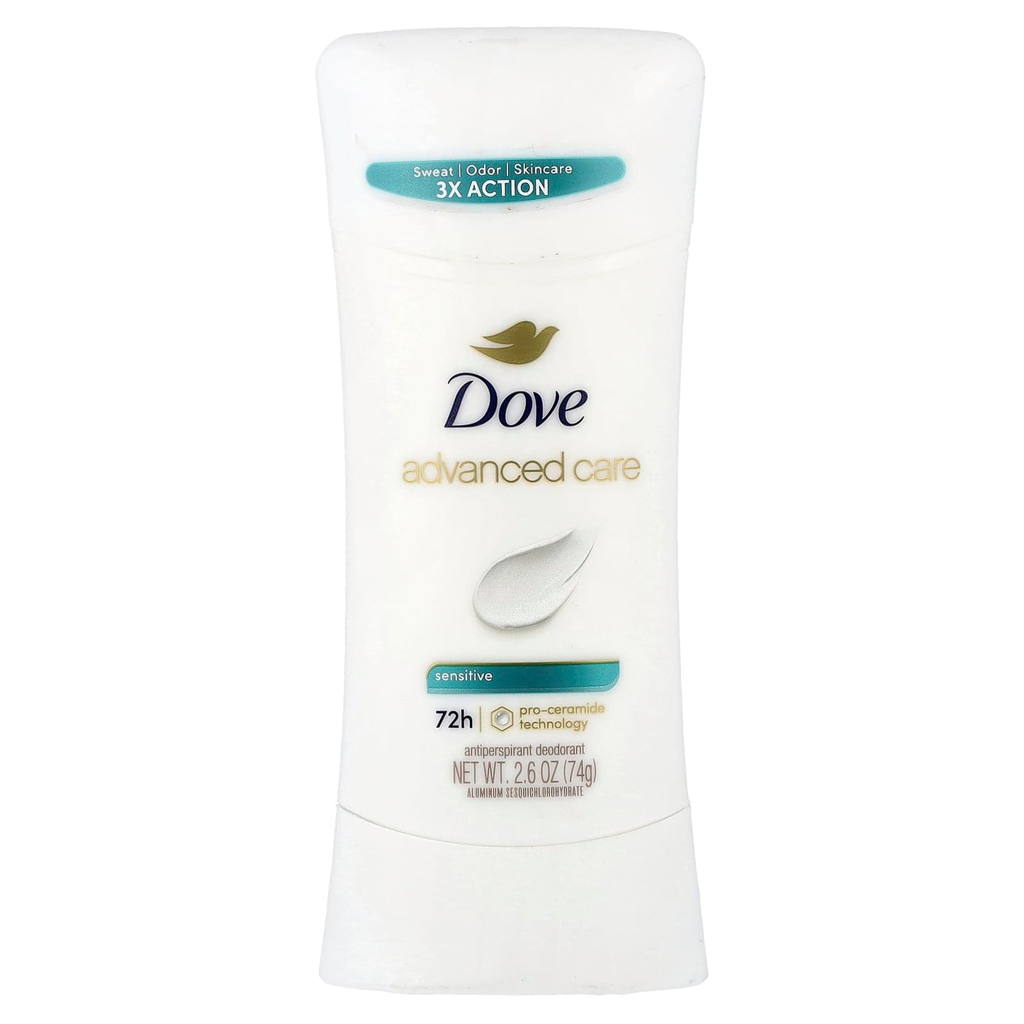 Dove Advanced Care Unscented Antiperspirant Deodorant, 2.6oz - Image 1