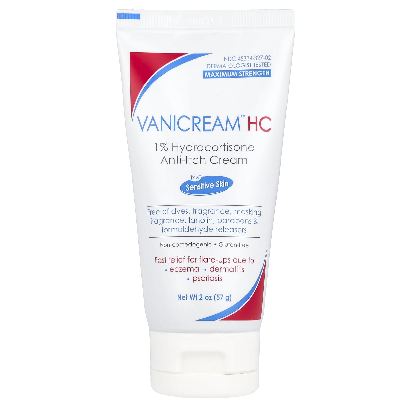 Vanicream, 1% Hydrocortisone Anti-Itch Cream, Maximum Strength, Fragrance Free, 2 oz (57 g) - Image 1