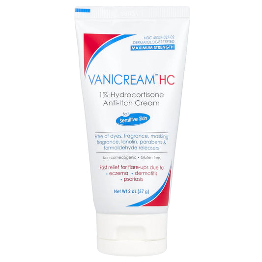 Vanicream, 1% Hydrocortisone Anti-Itch Cream, Maximum Strength, Fragrance Free, 2 oz (57 g) - Image 1