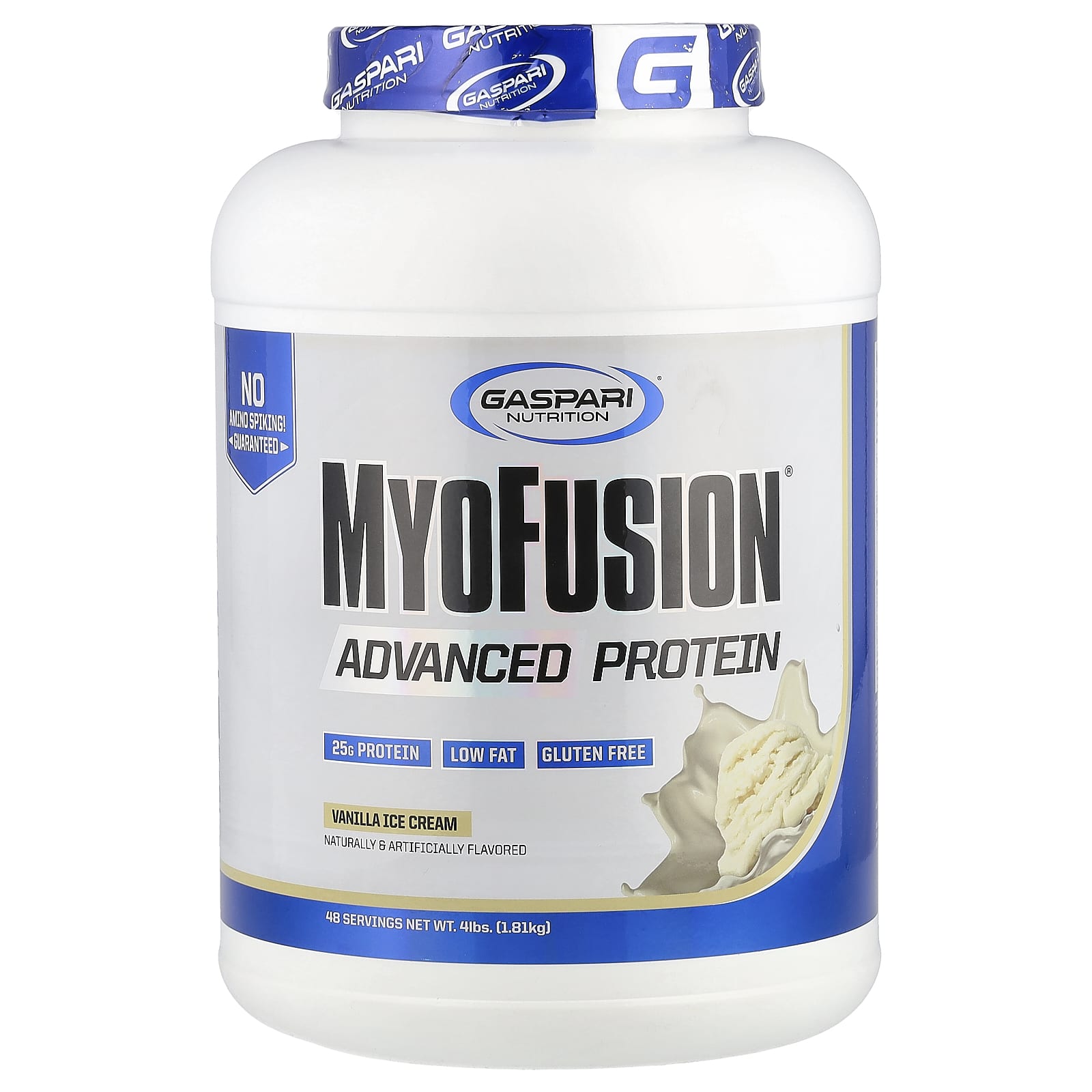 Gaspari Nutrition - MyoFusion Advanced Protein, Vanilla Ice Cream, 4 lbs - Image 1