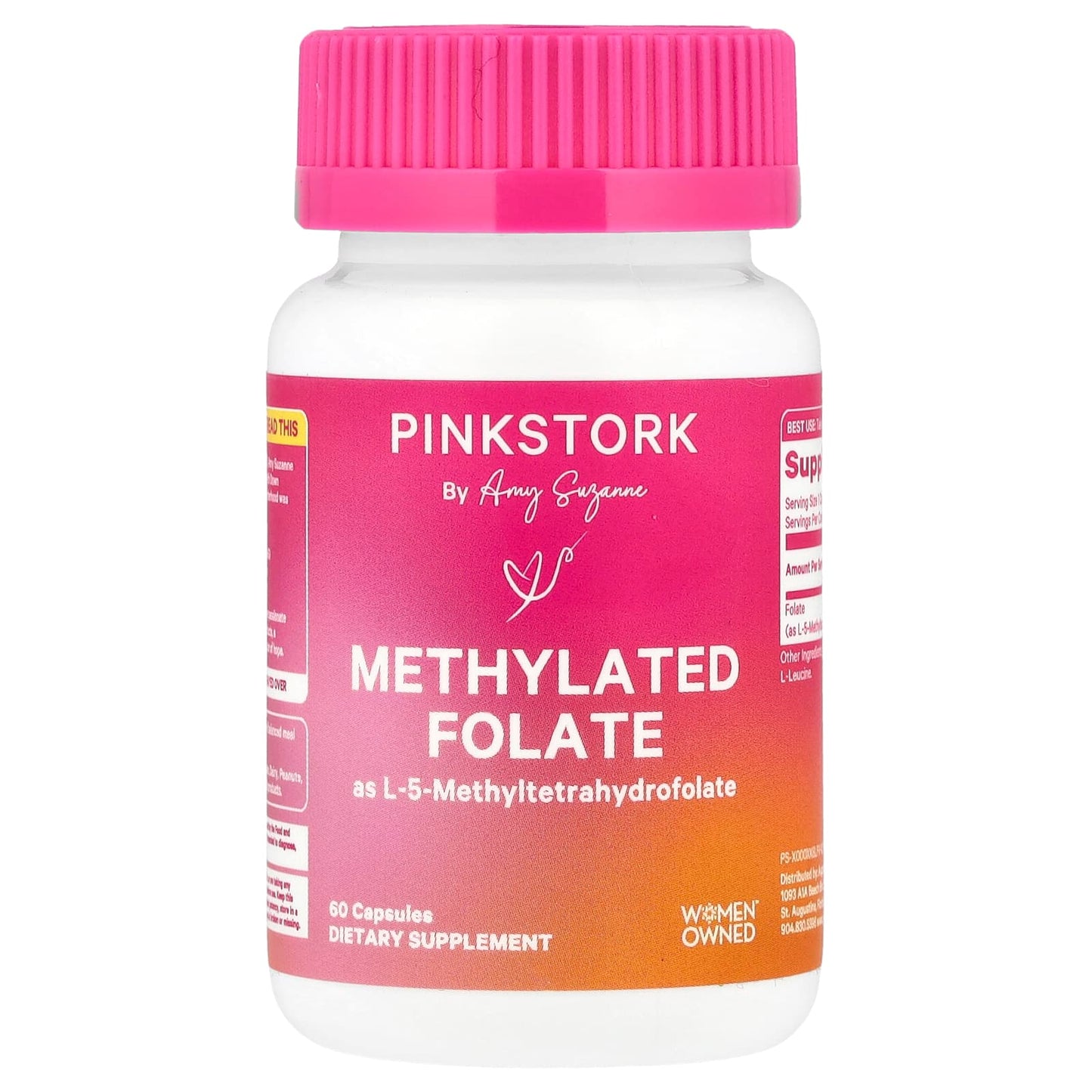 Pink Stork, Methylated Folate,  60 Capsules - Image 1