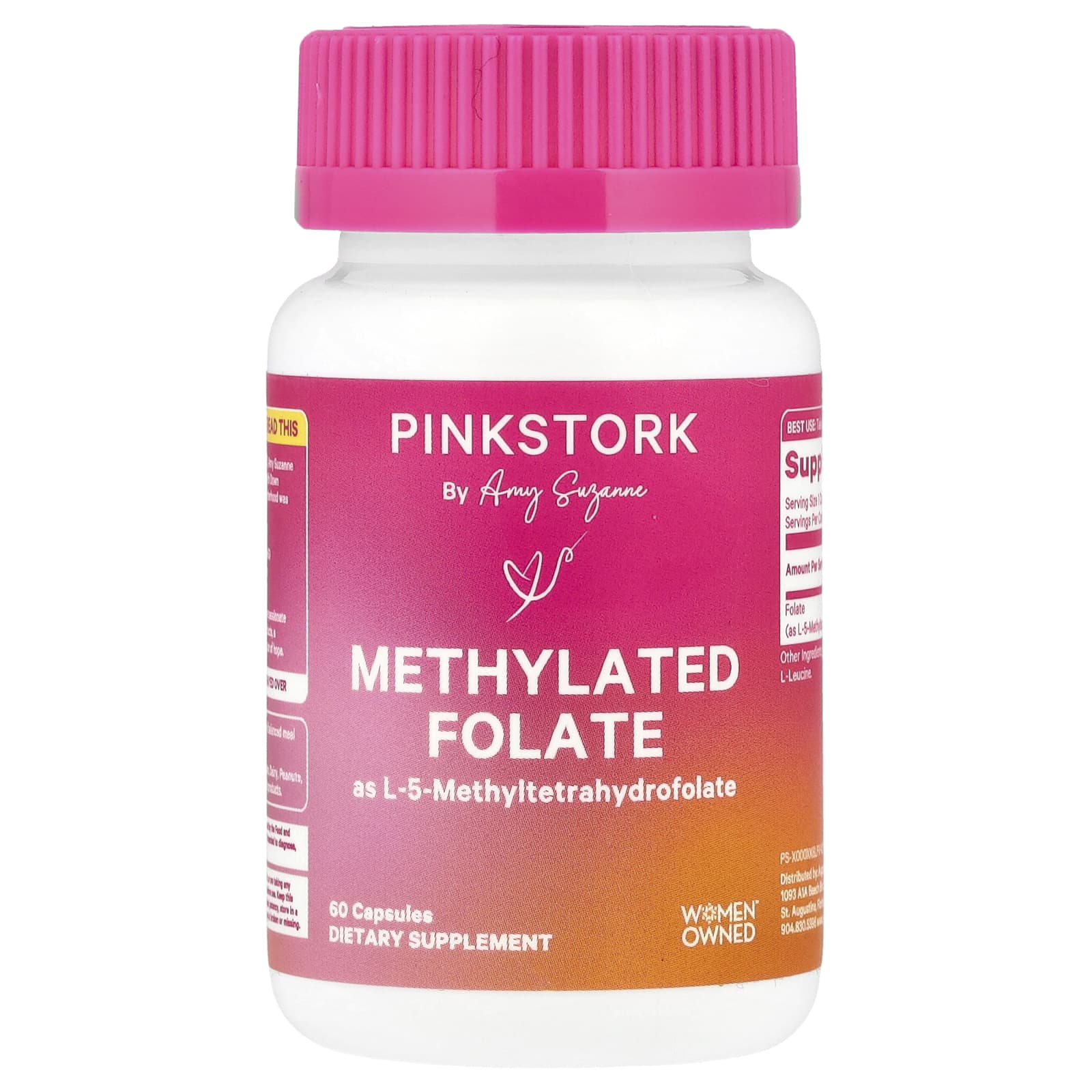 Pink Stork, Methylated Folate,  60 Capsules - Image 1