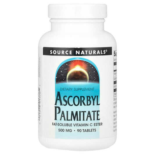 Source Naturals, Ascorbyl Palmitate, 500 mg, 90 Tablets - Image 1