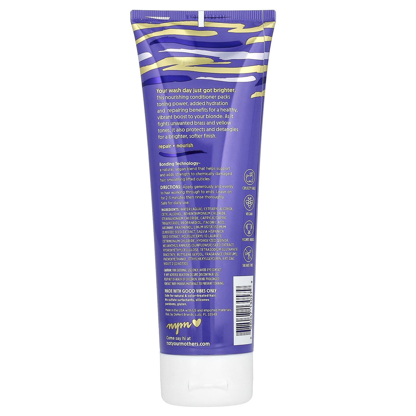 Not Your Mother's, Blonde Moment, Tone & Repair Purple Conditioner, For Blonde, Highlighted & Silver Hair, 8 fl oz (237 ml) - Image 2