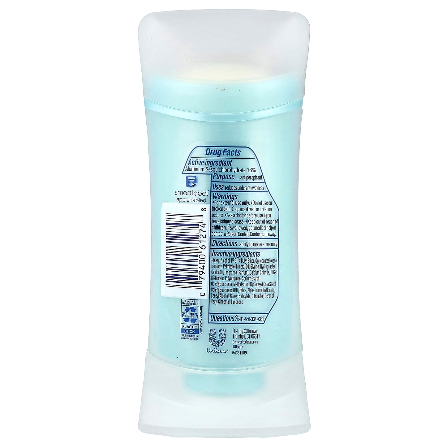 Degree Advanced Antiperspirant Deodorant, 72H Protection, Stress Control, 2.6 oz - Image 2