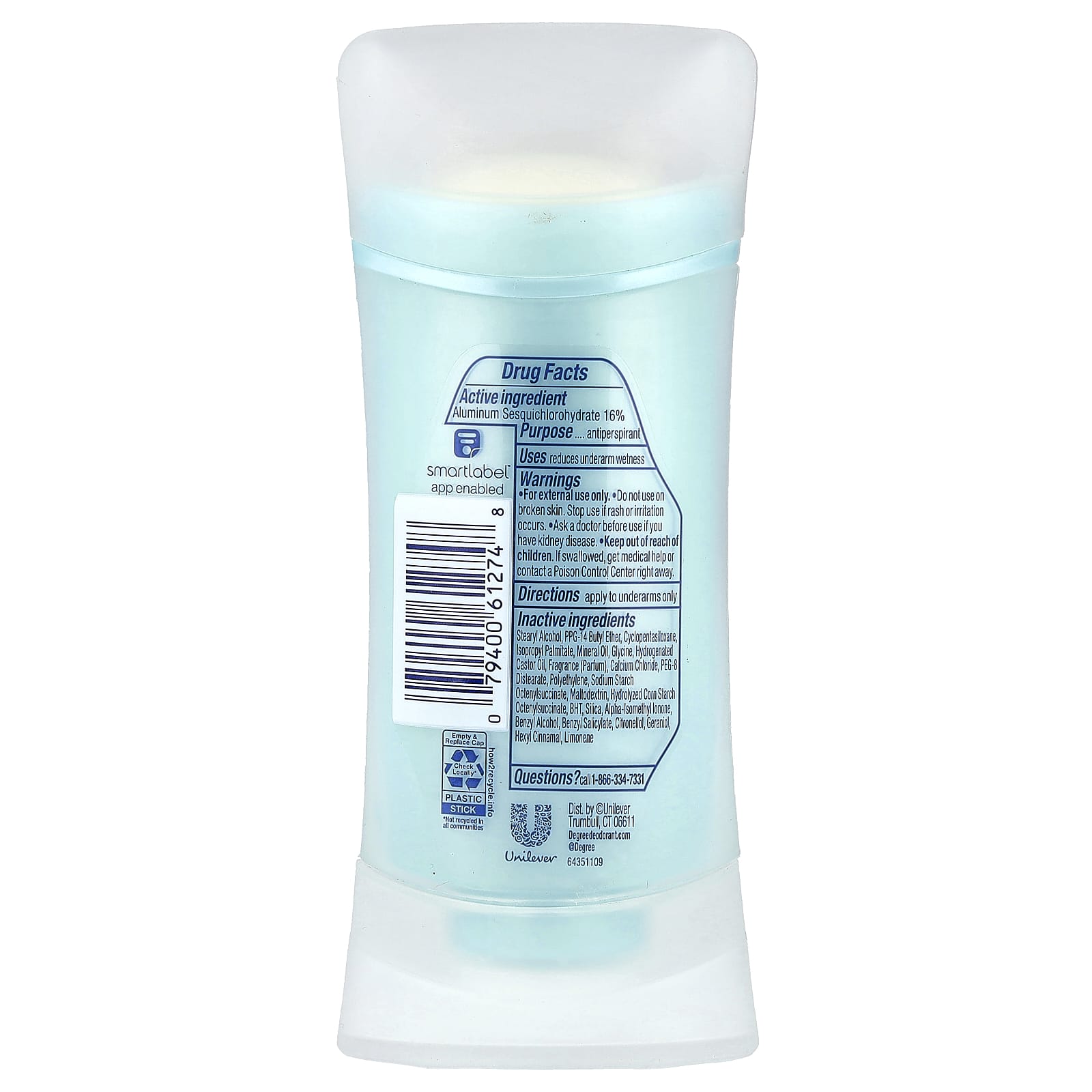 Degree Advanced Antiperspirant Deodorant, 72H Protection, Stress Control, 2.6 oz - Image 2