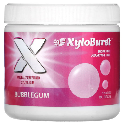 Xyloburst, Xylitol Gum, Bubble Gum, 100 Pieces, 5.29 oz (150 g) - Image 1