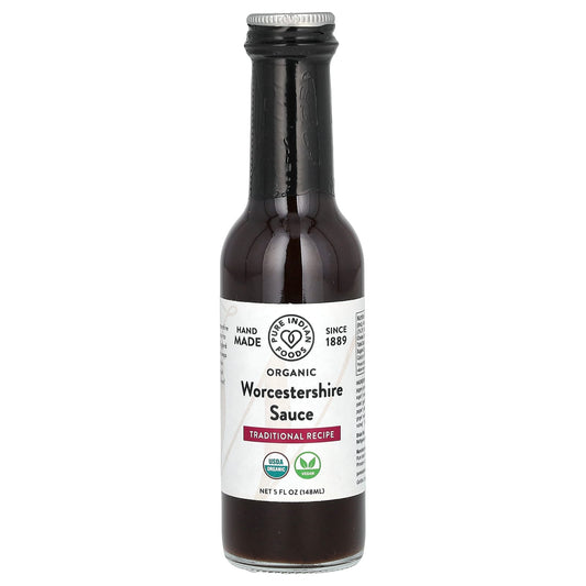 Pure Indian Foods, Organic Worcestershire Sauce, 5 fl oz (148 ml) - Image 1