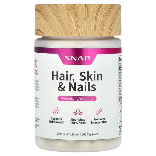 Snap Supplements, Hair, Skin & Nails , 60 Capsules - Image 1
