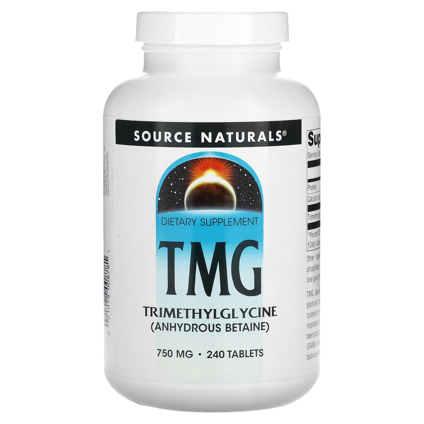Source Naturals, TMG, 240 Tablets - Image 1