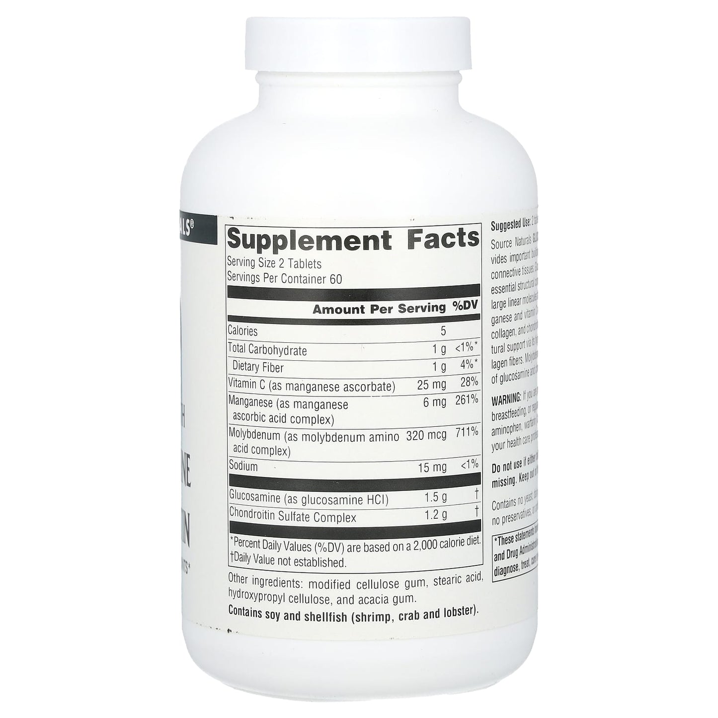 Source Naturals, Glucosamine Chondroitin, Extra Strength, 120 Tablets - Image 2