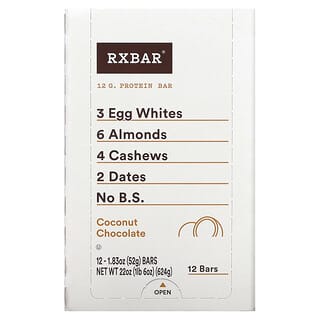 RXBAR Protein Bar Coconut Chocolate 12-Pack No B.S. Ingredients