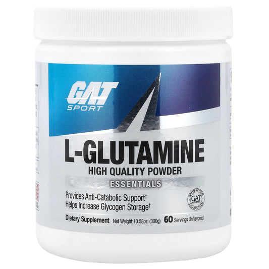 GAT L-Glutamine, Unflavored, 10.58 oz (300 g) - Supports Muscle Recovery - Image 1
