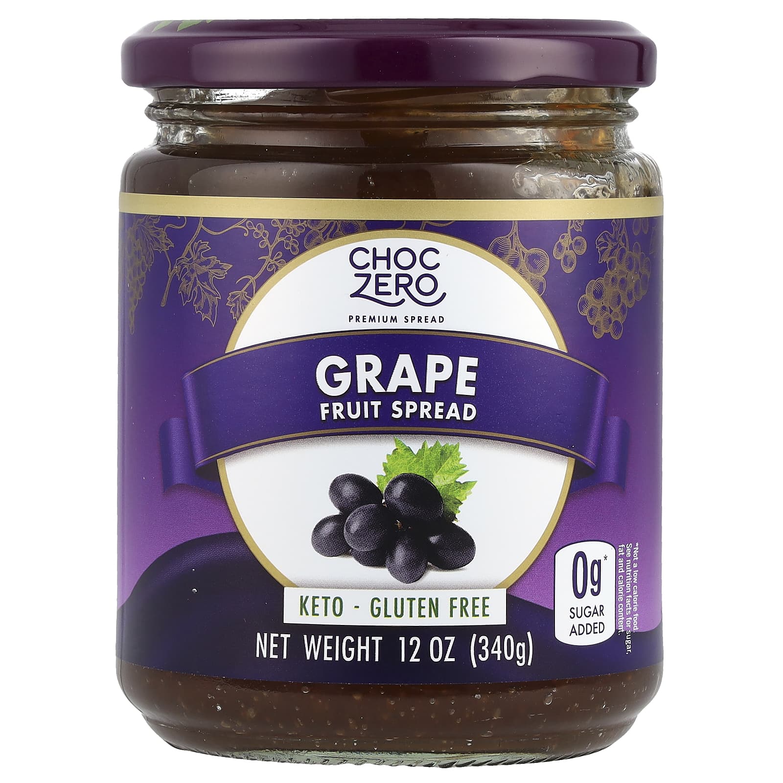 Keto Grape Jelly | Sugar-Free Grape Spread by ChocZero | 12 oz - Image 2