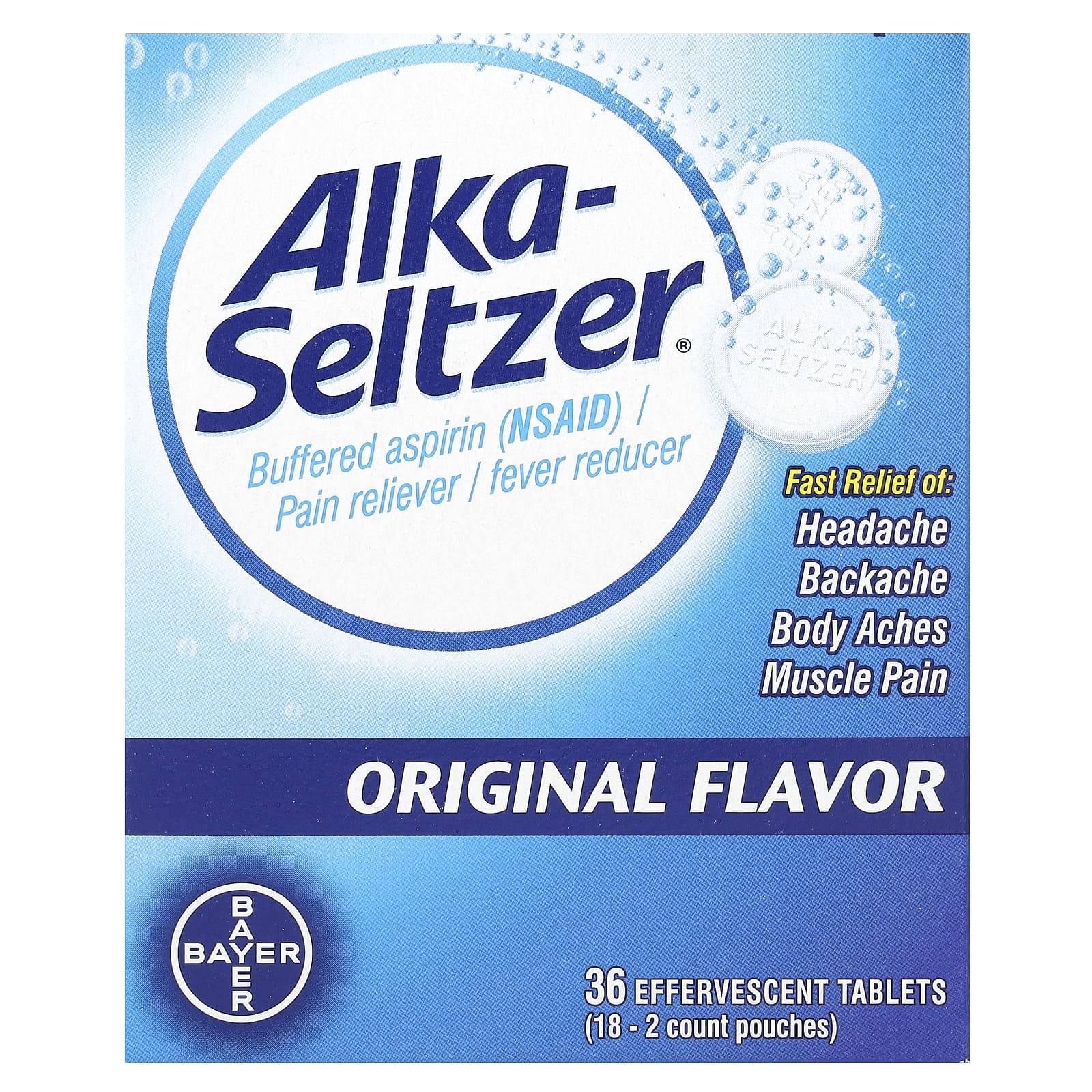 Alka-Seltzer Original - Fast Pain Relief & Fever Reducer - Image 1