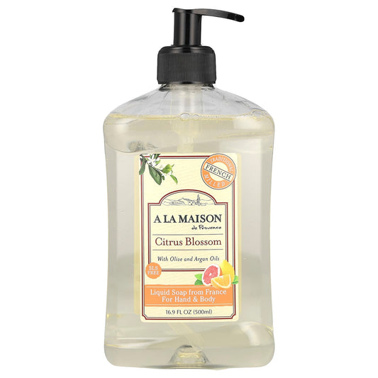 French Made Citrus Blossom Liquid Soap for Hand & Body, 16.9 fl oz - Image 1