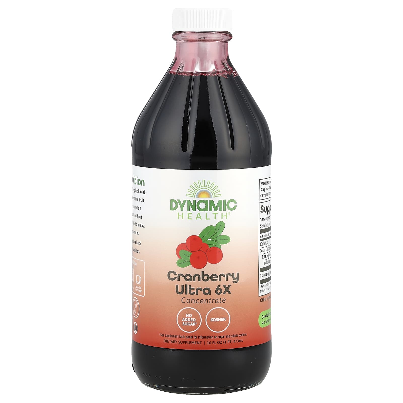 Cranberry Ultra 6X Concentrate | 16 fl oz | No Added Sugar | Dynamic Health - Image 1