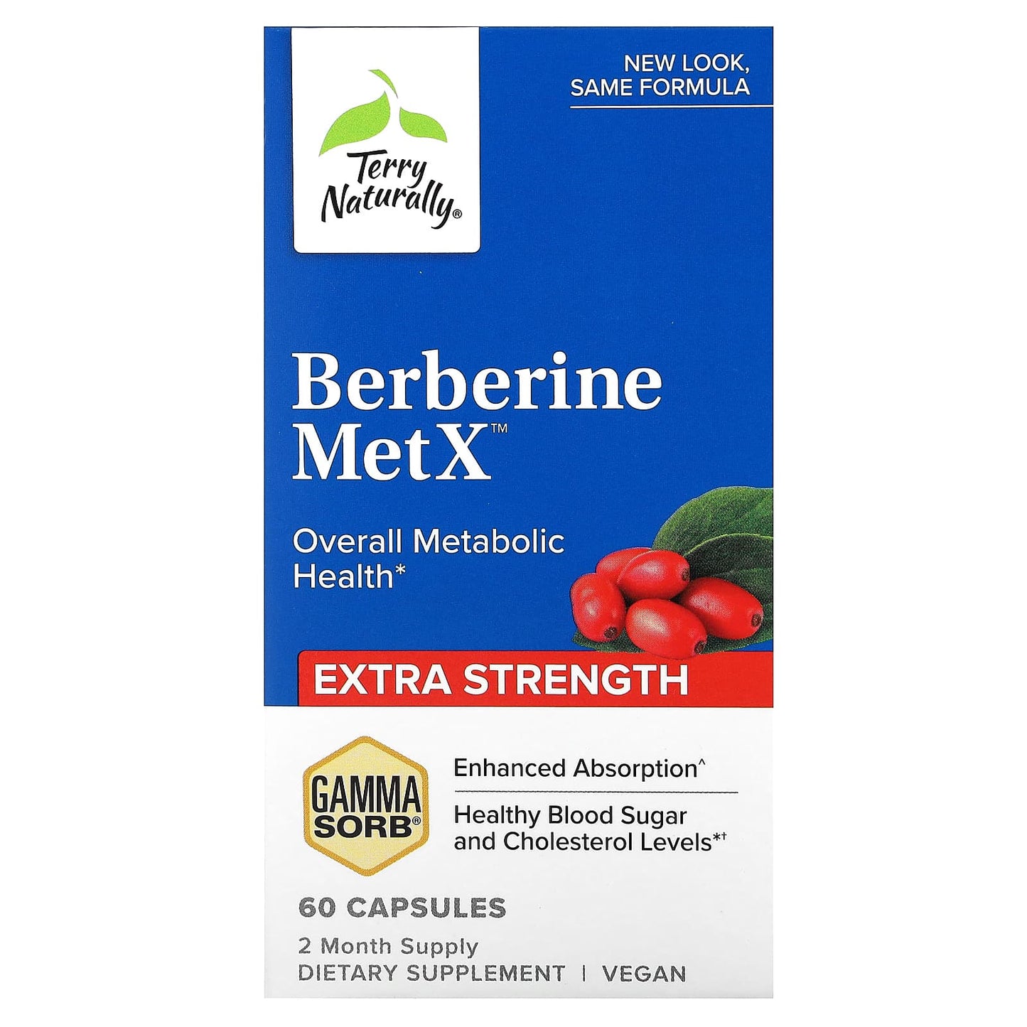 Terry Naturally, Berberine MetX, Extra Strength, 60 Capsules (250 mg per Capsule) - Image 1