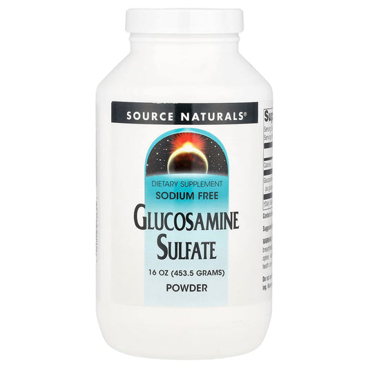 Source Naturals, Glucosamine Sulfate Powder, Sodium Free, 16 oz (453.5 g) - Image 1