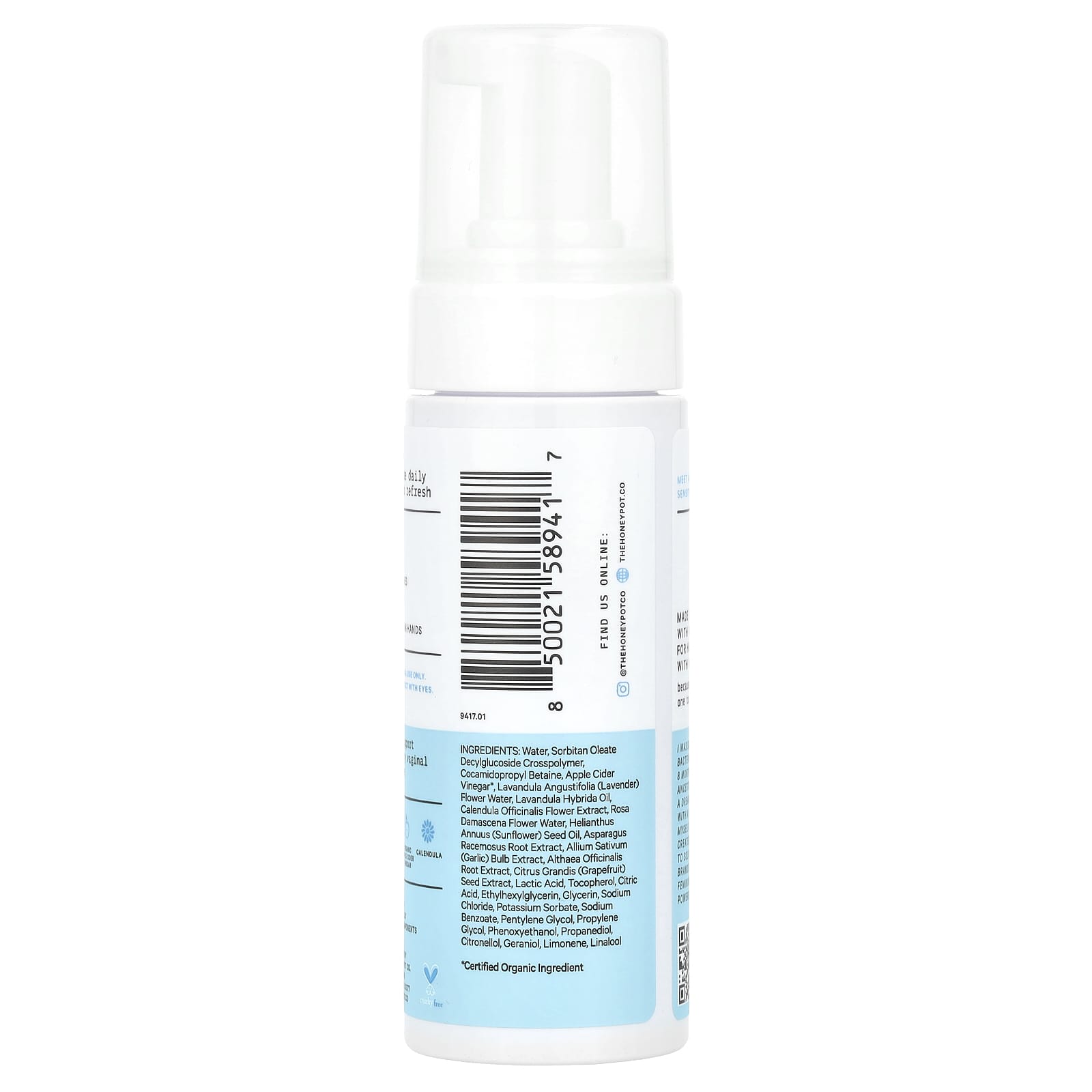 The Honey Pot Company, Foaming Wash, Sensitive, 5.51 fl oz (163 ml) - Image 2