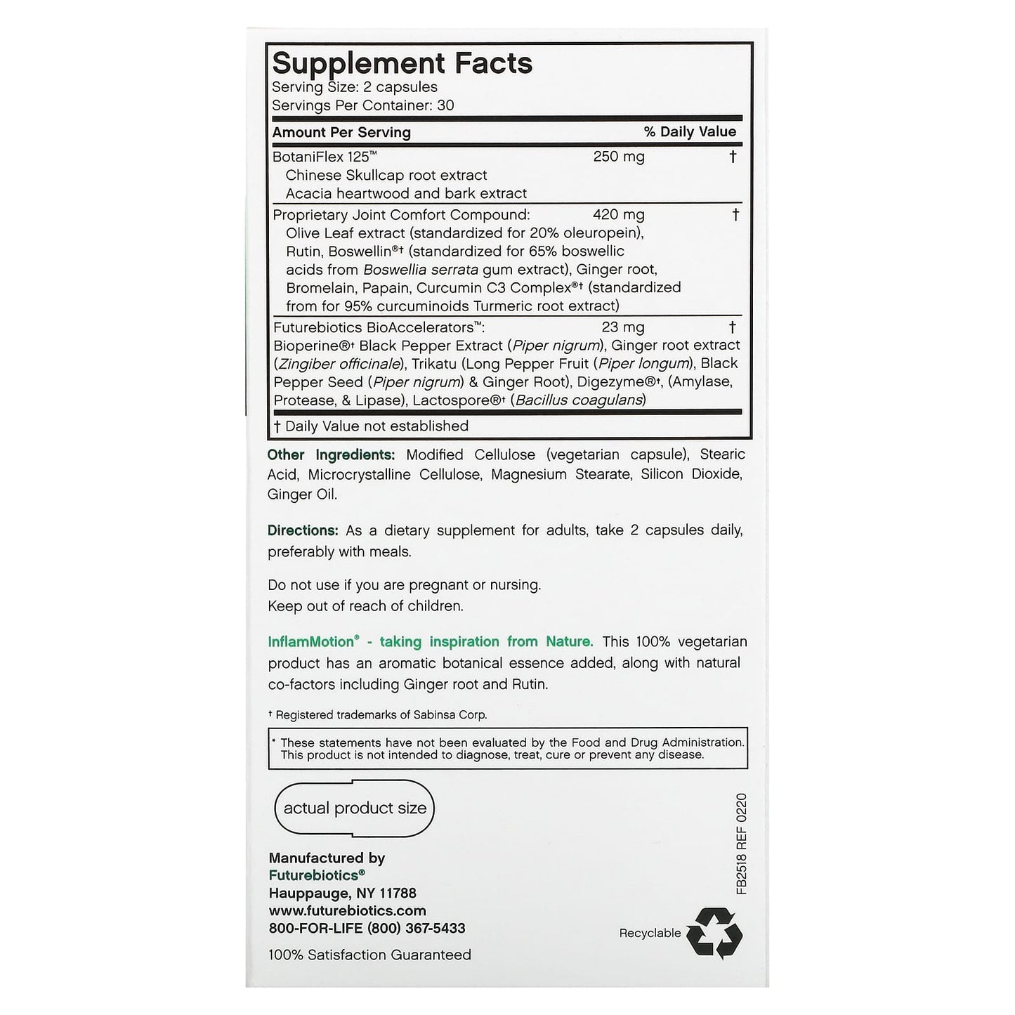 Futurebiotics InflamMotion - Clinically Proven Joint Inflammation Relief - Image 2