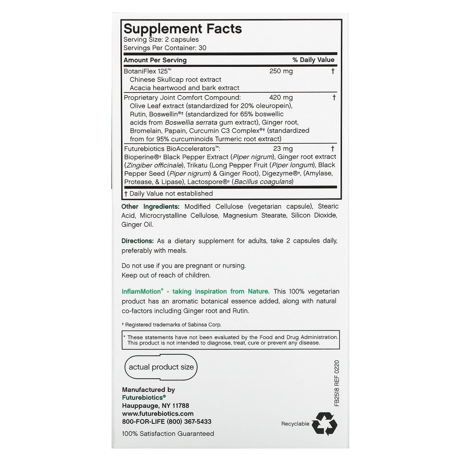 Futurebiotics InflamMotion - Clinically Proven Joint Inflammation Relief - Image 2