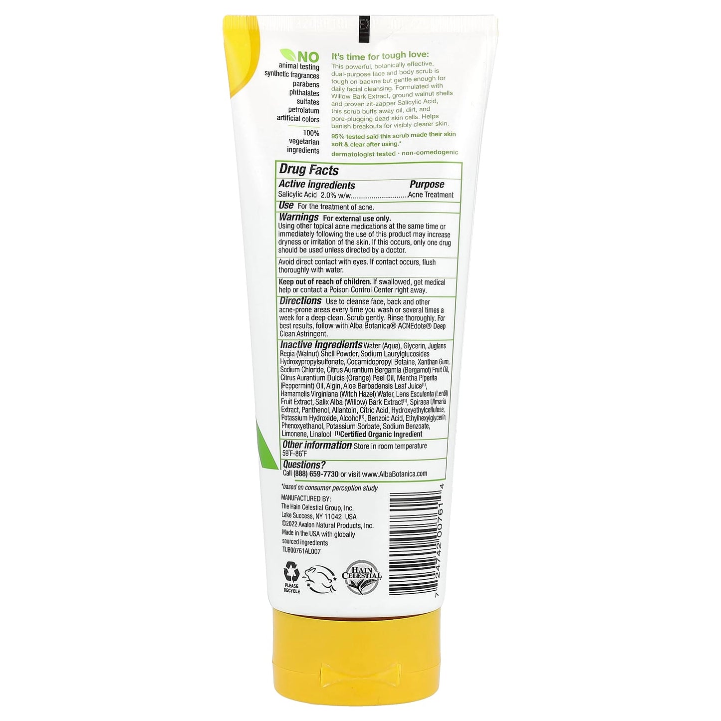 Alba Botanica ACNEdote Face & Body Scrub - Maximum Strength, 8 oz - Image 2