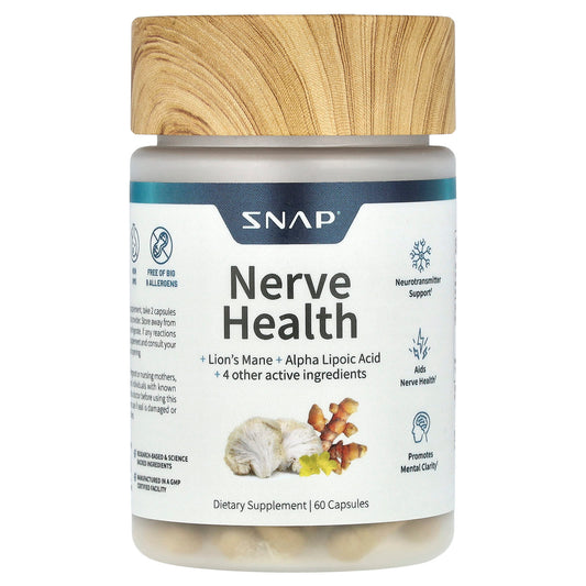 Snap Supplements, Nerve Health, 60 Capsules - Image 1