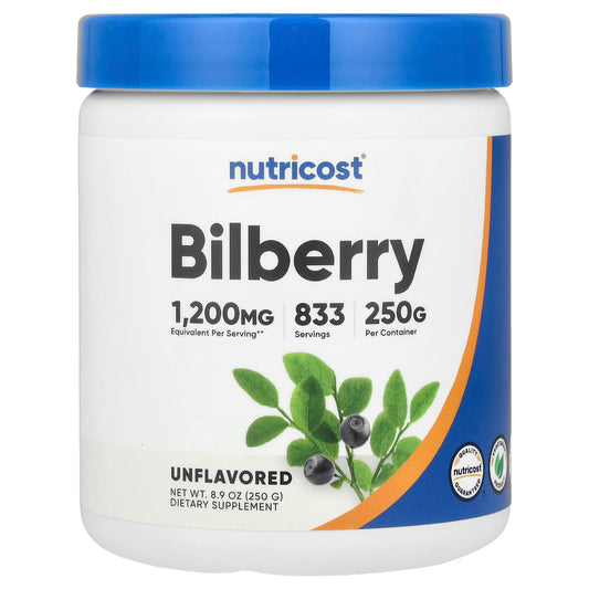 Nutricost, Bilberry Powder, Unflavored, 8.9 oz (250 g) - Image 1