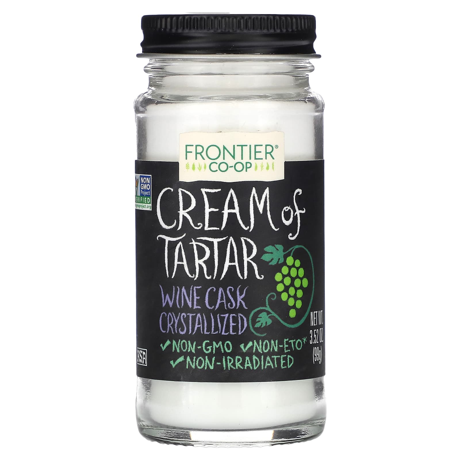 Frontier Co-op's Pure Cream of Tartar, 3.52 oz - Leavening Agent for Baking - Image 1