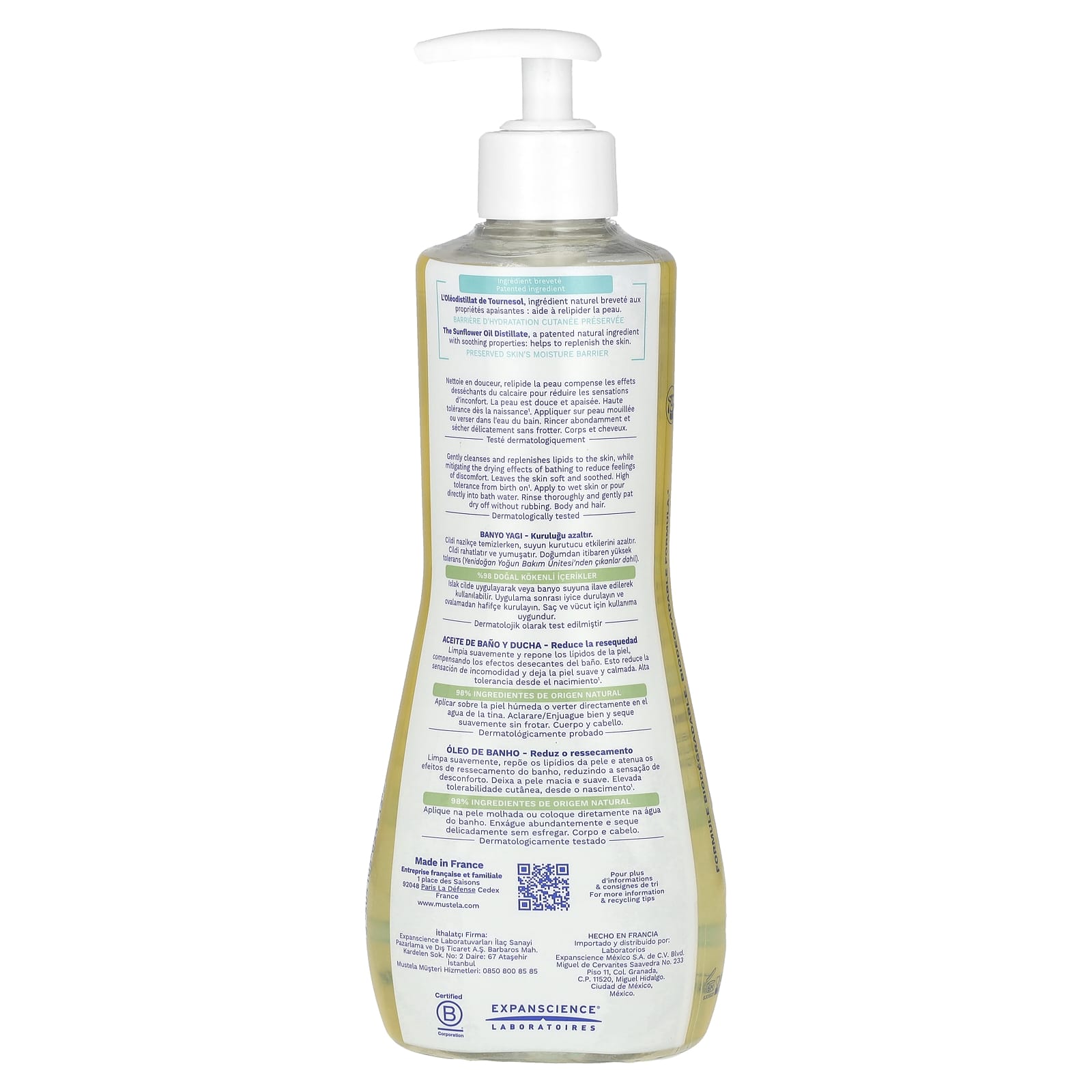 Mustela, Stelatopia Cleansing Oil, Fragrance Free, 16.9 fl oz (500 ml) - Image 2