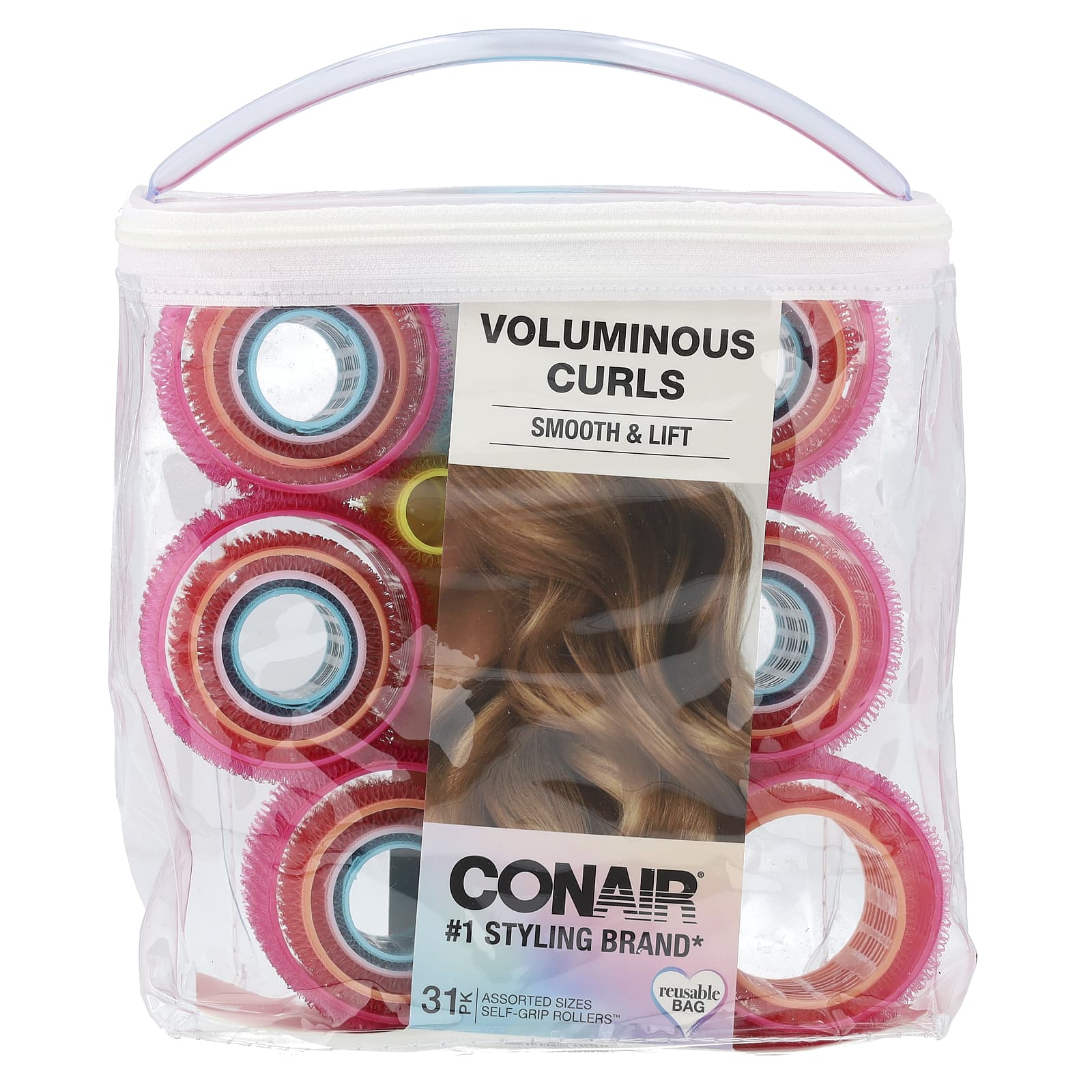 Conair Self Grip Rollers for Voluminous Curls, 31 Pieces - Image 1